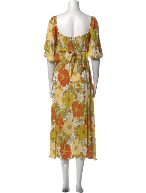 Faithfull The Brand Floral Print Midi Length Dress