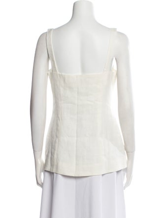 Faithfull The Brand Linen Square Neckline Top