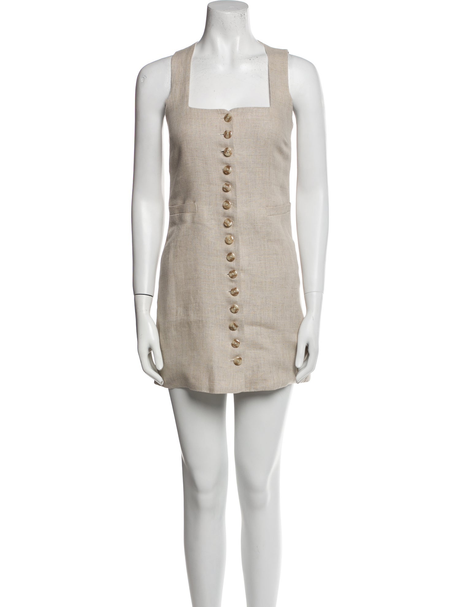 Faithfull The Brand Square Neckline Mini Dress