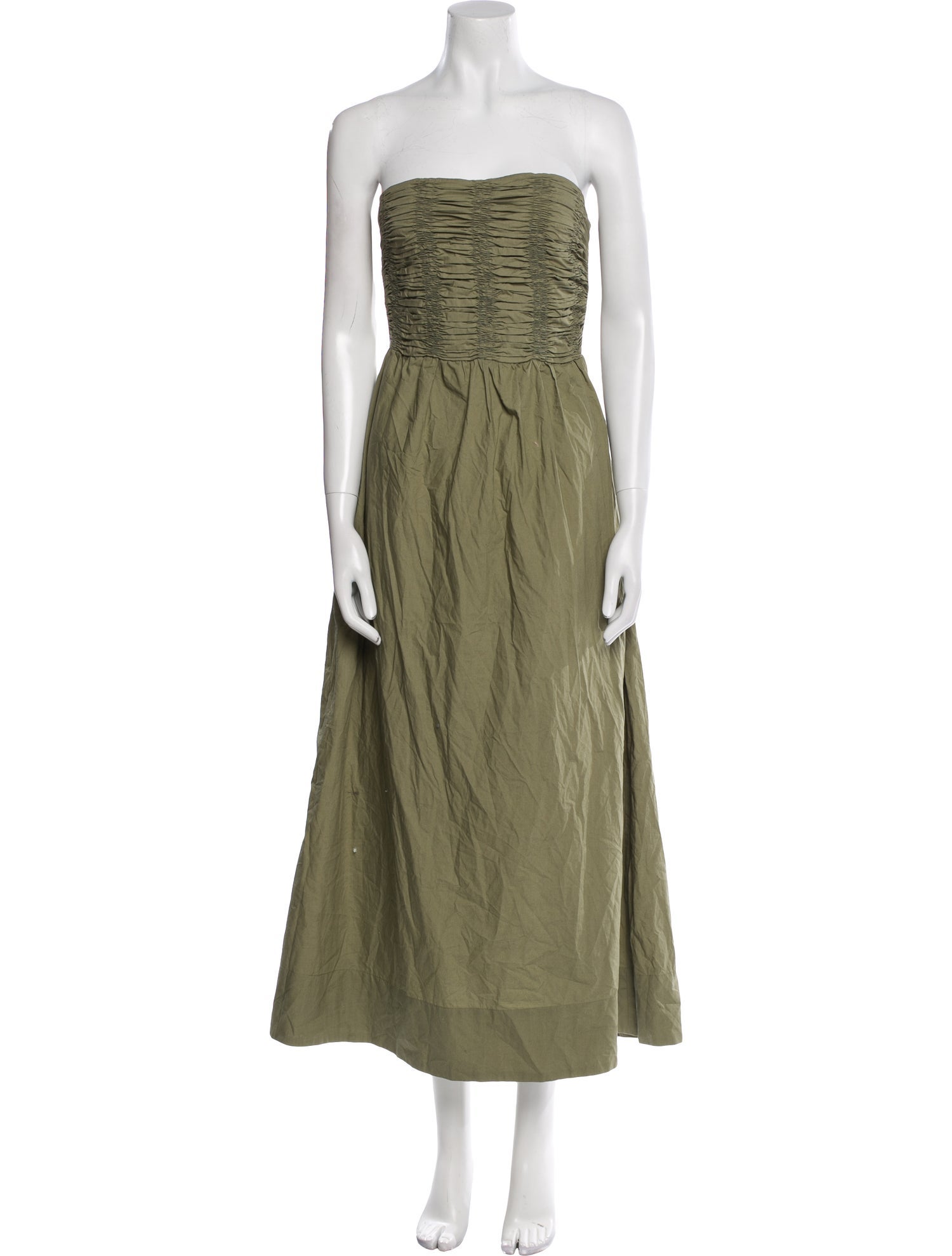 Faithfull The Brand Strapless Midi Length Dress