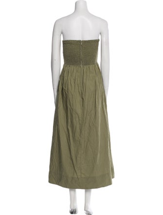Faithfull The Brand Strapless Midi Length Dress