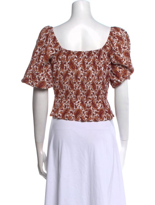 Faithfull The Brand Printed Square Neckline Crop Top