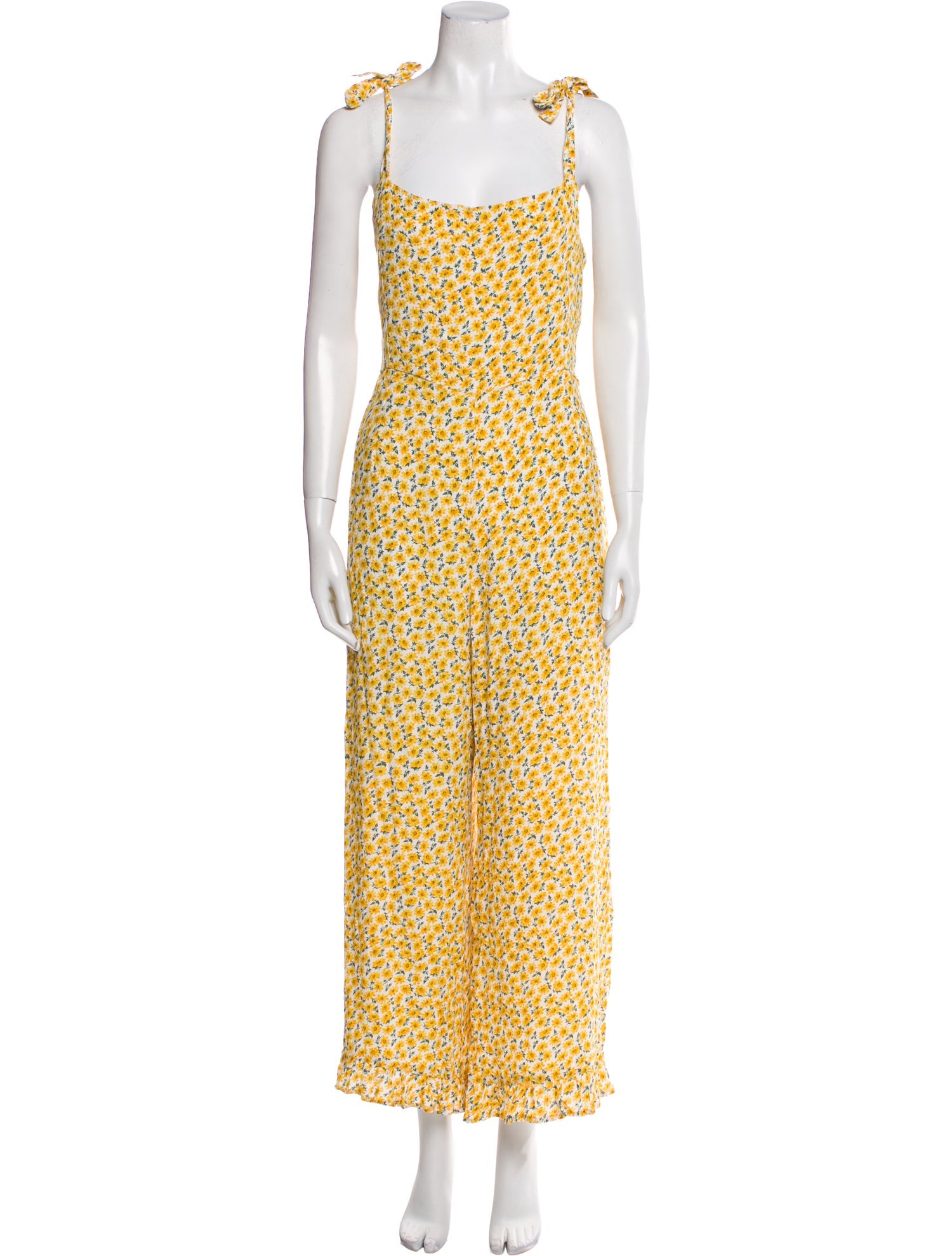 Faithfull The Brand Floral Print Square Neckline Jumpsuit w/ Tags