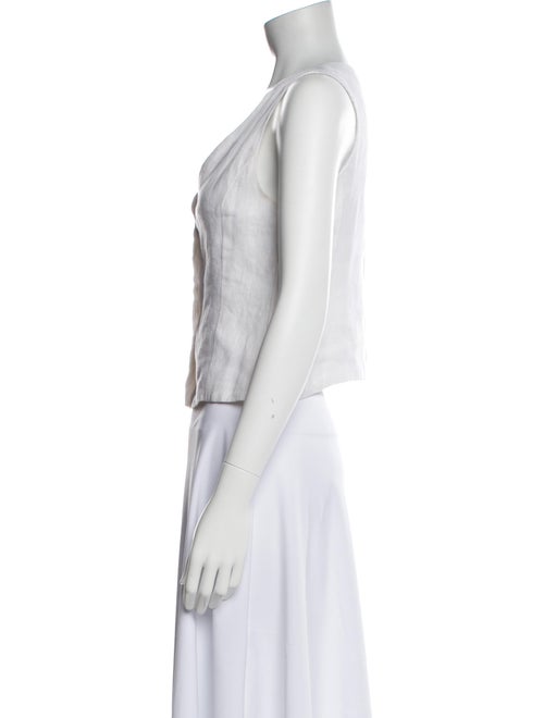 Faithfull The Brand Linen V-Neck Crop Top