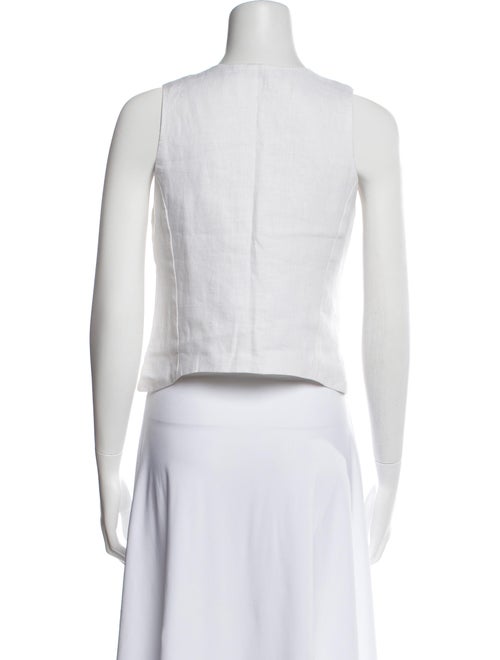 Faithfull The Brand Linen V-Neck Crop Top