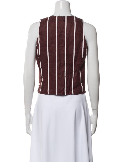 Faithfull The Brand Linen Striped Crop Top
