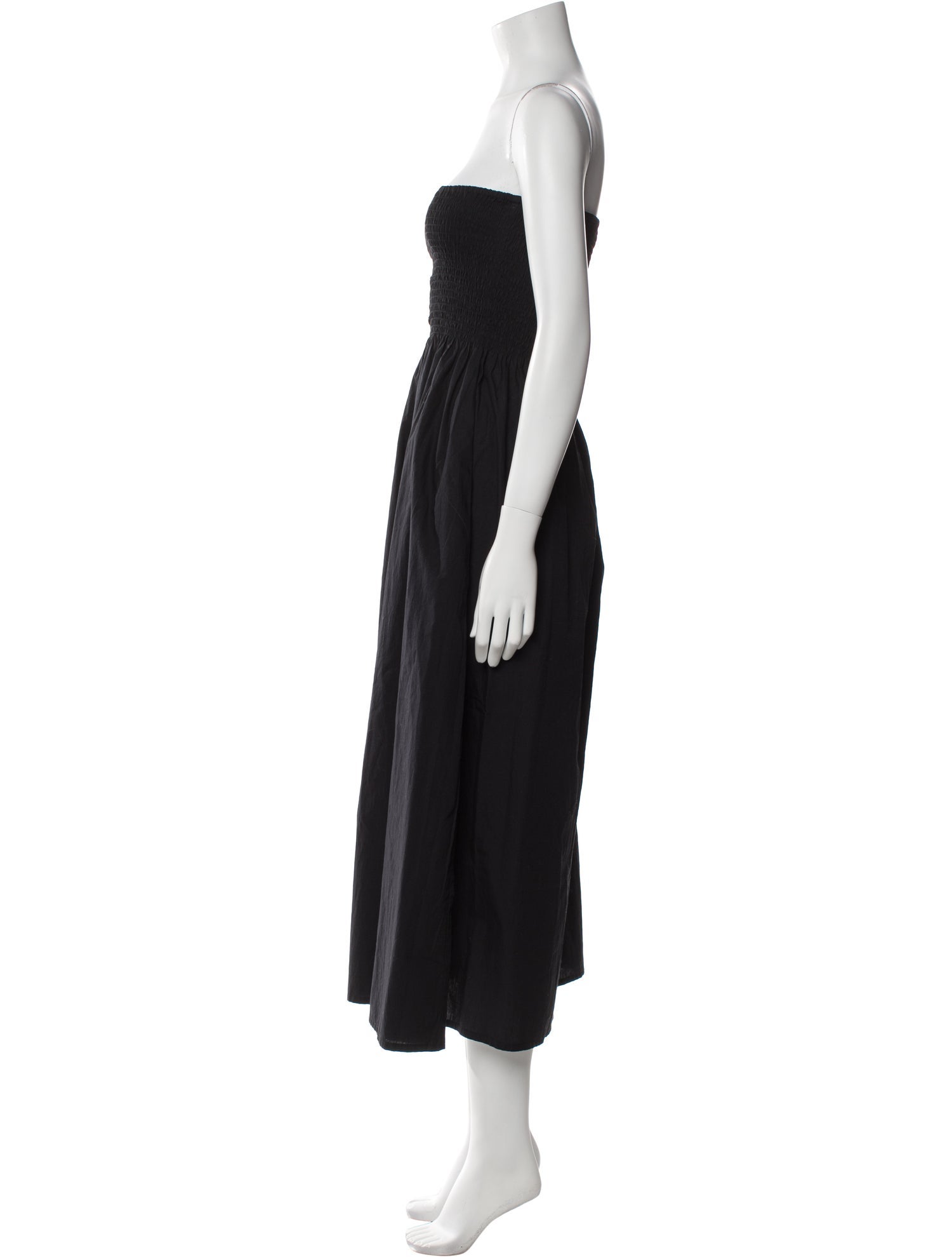 Faithfull The Brand Strapless Midi Length Dress