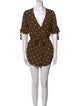 Faithfull The Brand Polka Dot Print Plunge Neckline Romper