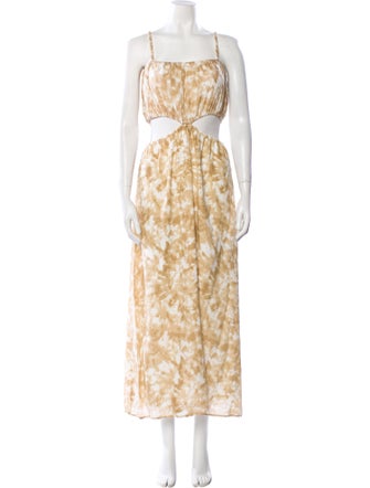 Faithfull The Brand Tie-Dye Print Midi Length Dress