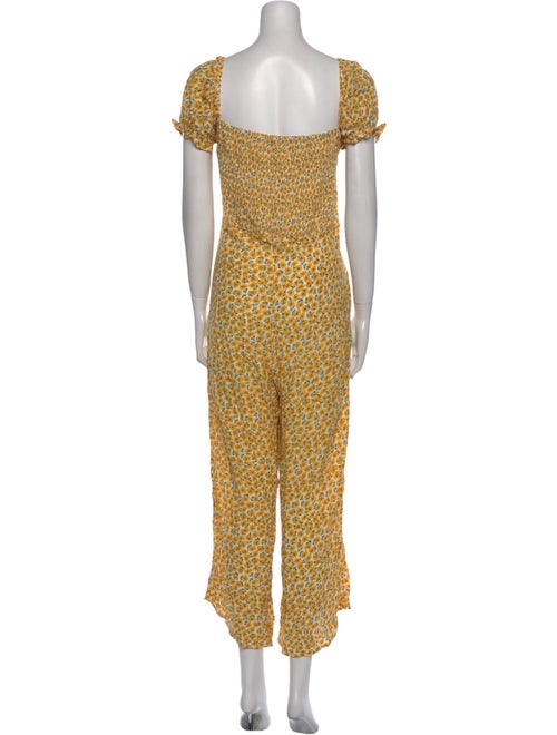 Faithfull The Brand Floral Print Square Neckline Jumpsuit