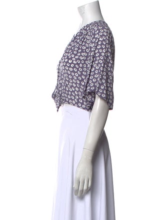 Faithfull The Brand Floral Print V-Neck Crop Top