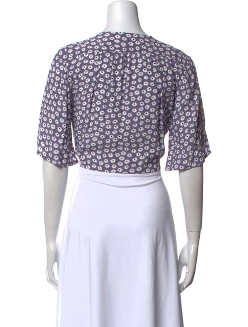 Faithfull The Brand Floral Print V-Neck Crop Top