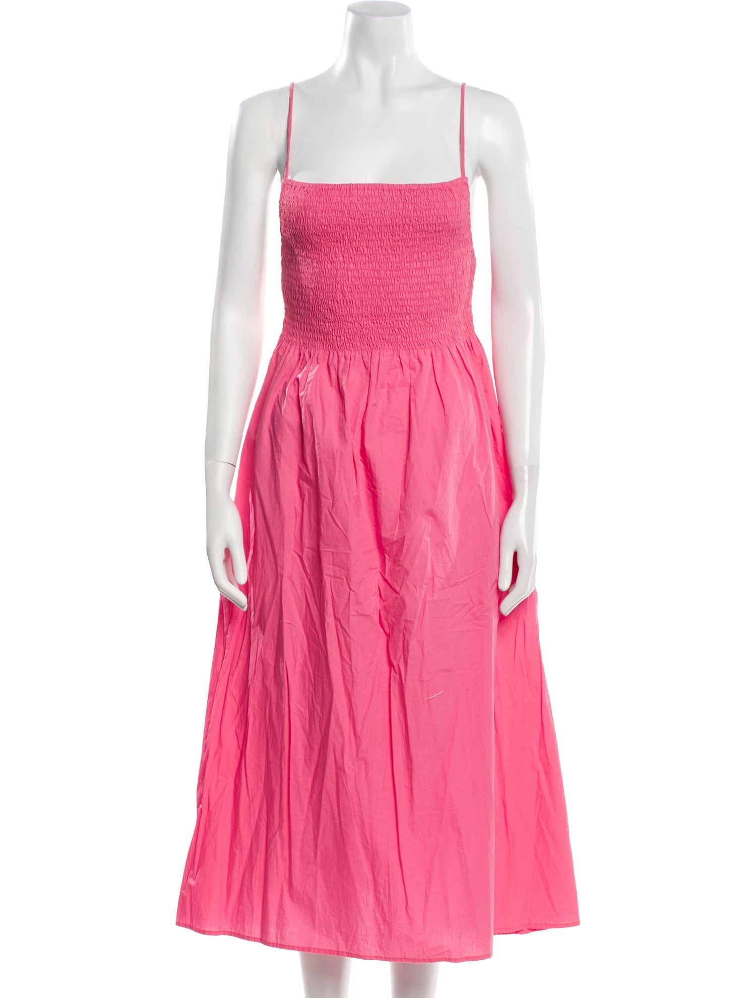 Faithfull The Brand Square Neckline Midi Length Dress