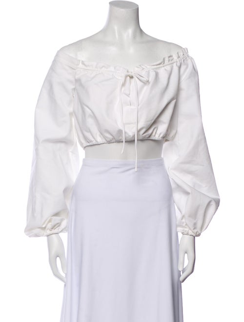 Faithfull The Brand Off-The-Shoulder Long Sleeve Crop Top