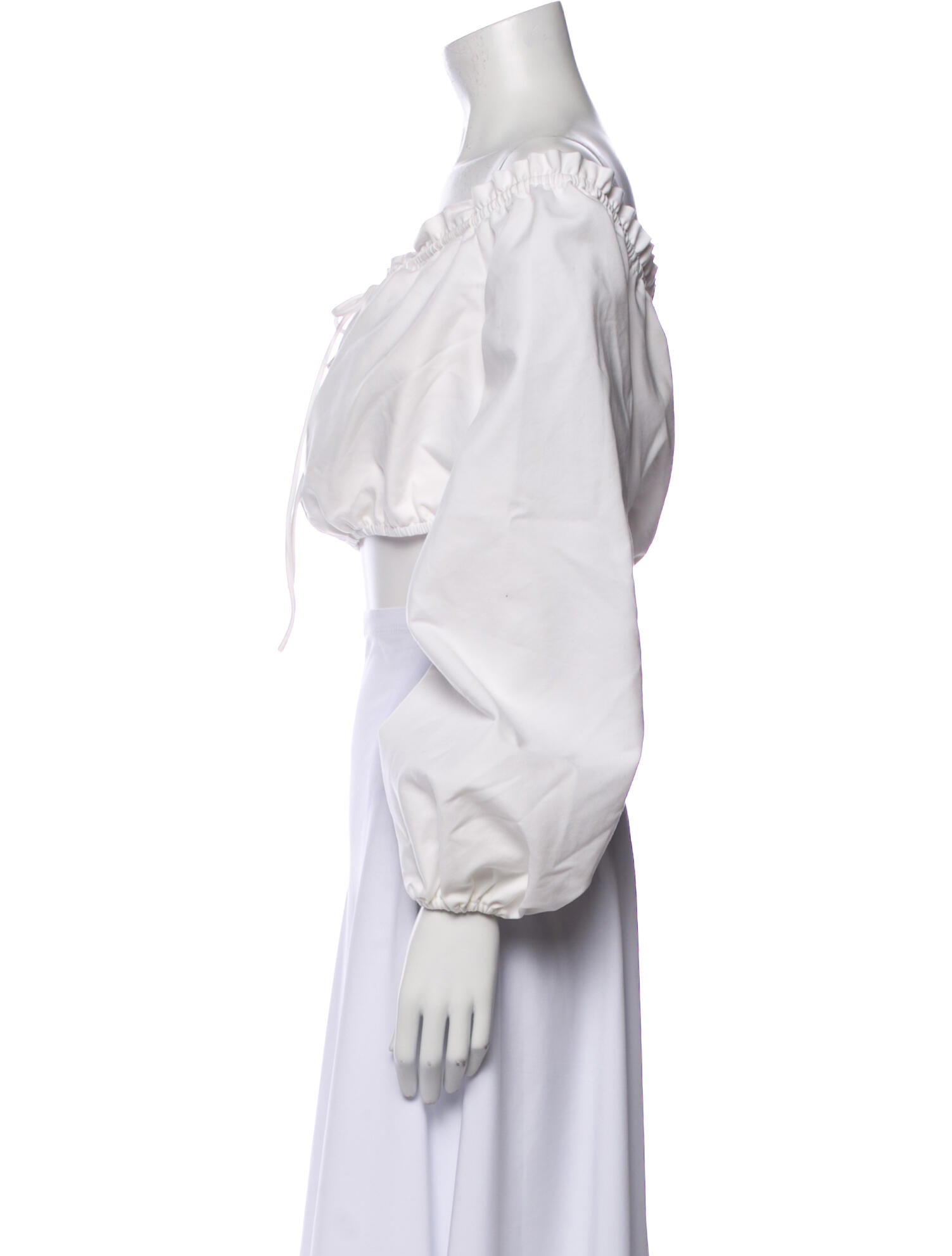 Faithfull The Brand Off-The-Shoulder Long Sleeve Crop Top