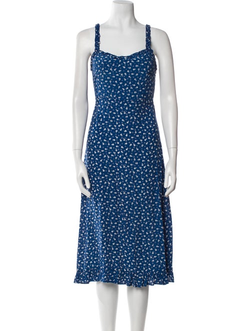 Faithfull The Brand Floral Print Midi Length Dress