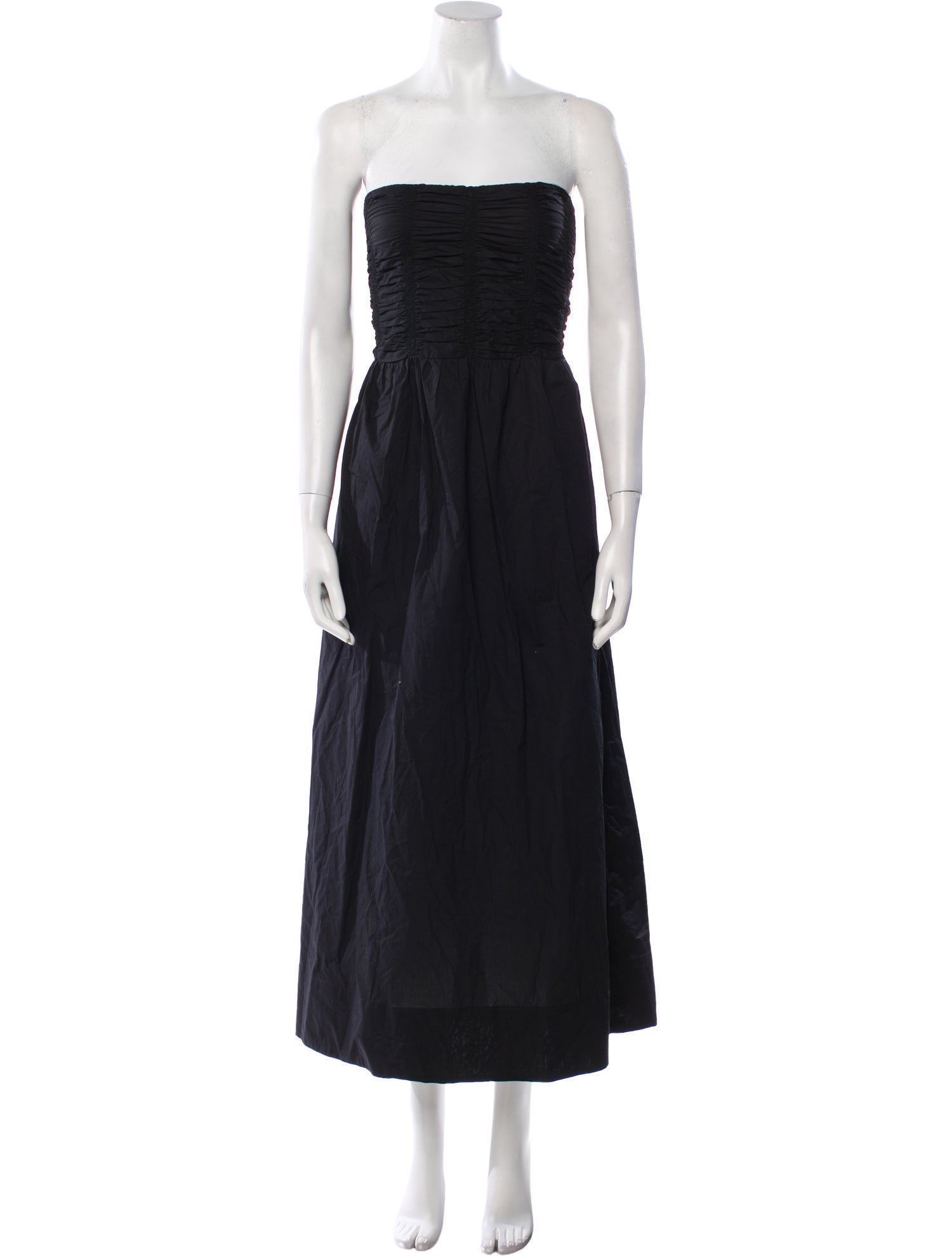 Faithfull The Brand Strapless Midi Length Dress