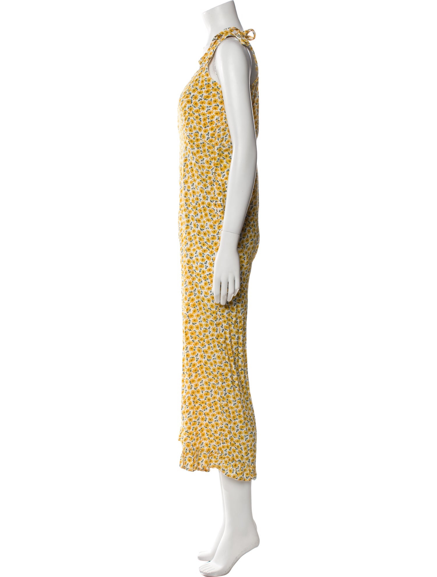 Faithfull The Brand Floral Print Square Neckline Jumpsuit