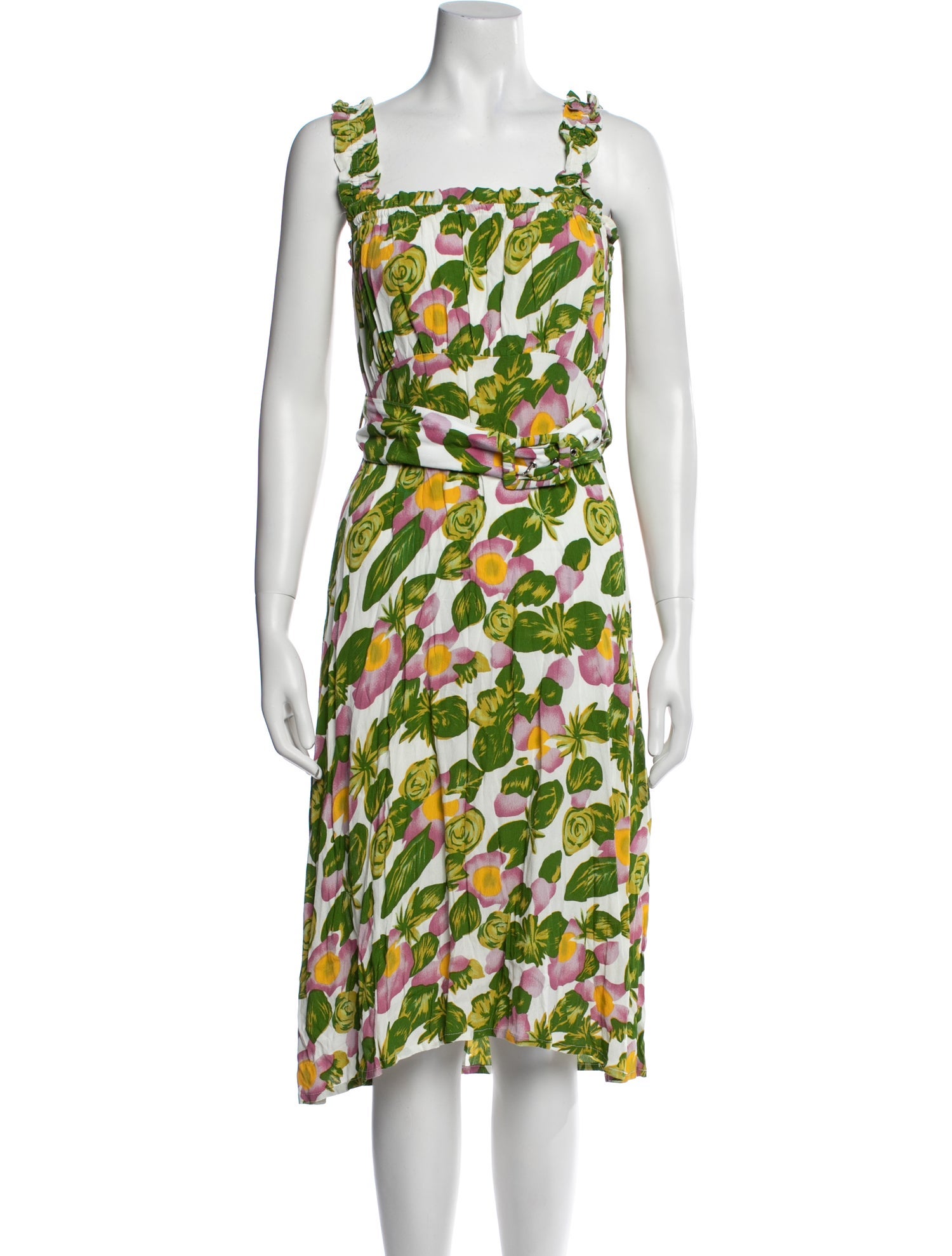 Faithfull The Brand Floral Print Midi Length Dress