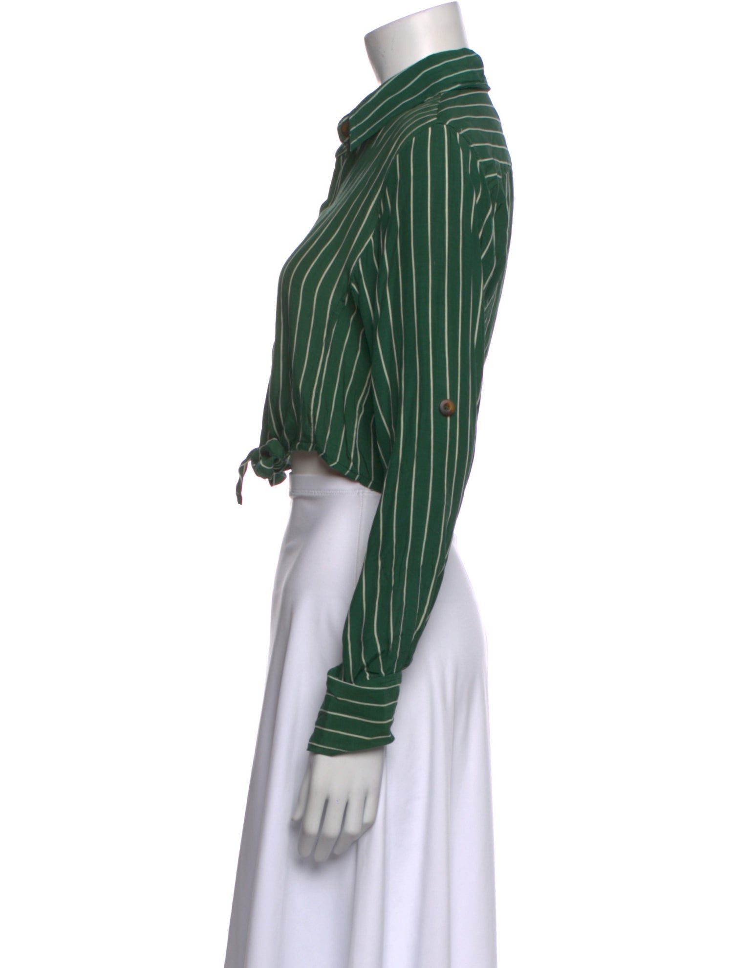 Faithfull The Brand Striped Long Sleeve Crop Top