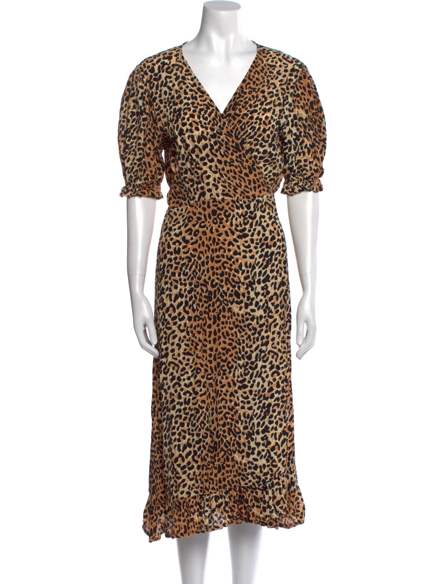 Faithfull The Brand Animal Print Midi Length Dress