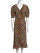 Faithfull The Brand Animal Print Midi Length Dress