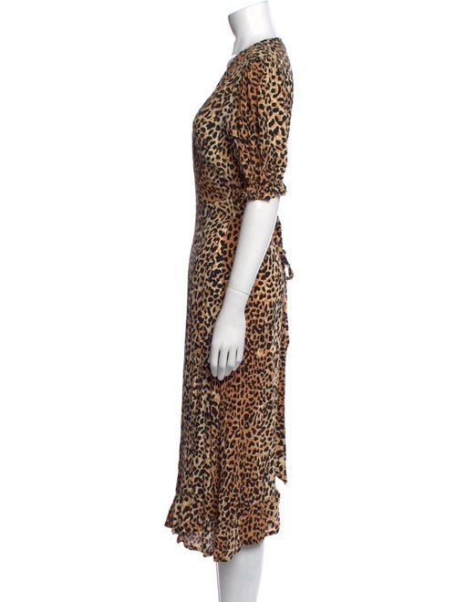 Faithfull The Brand Animal Print Midi Length Dress