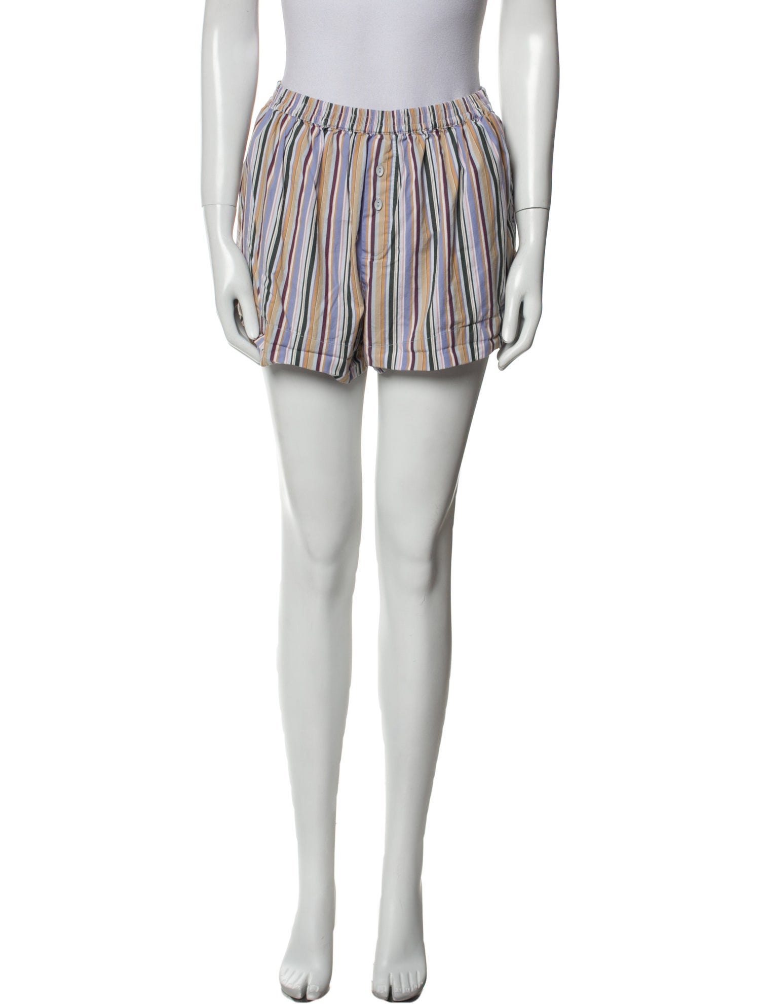 Faithfull The Brand Striped Mini Shorts