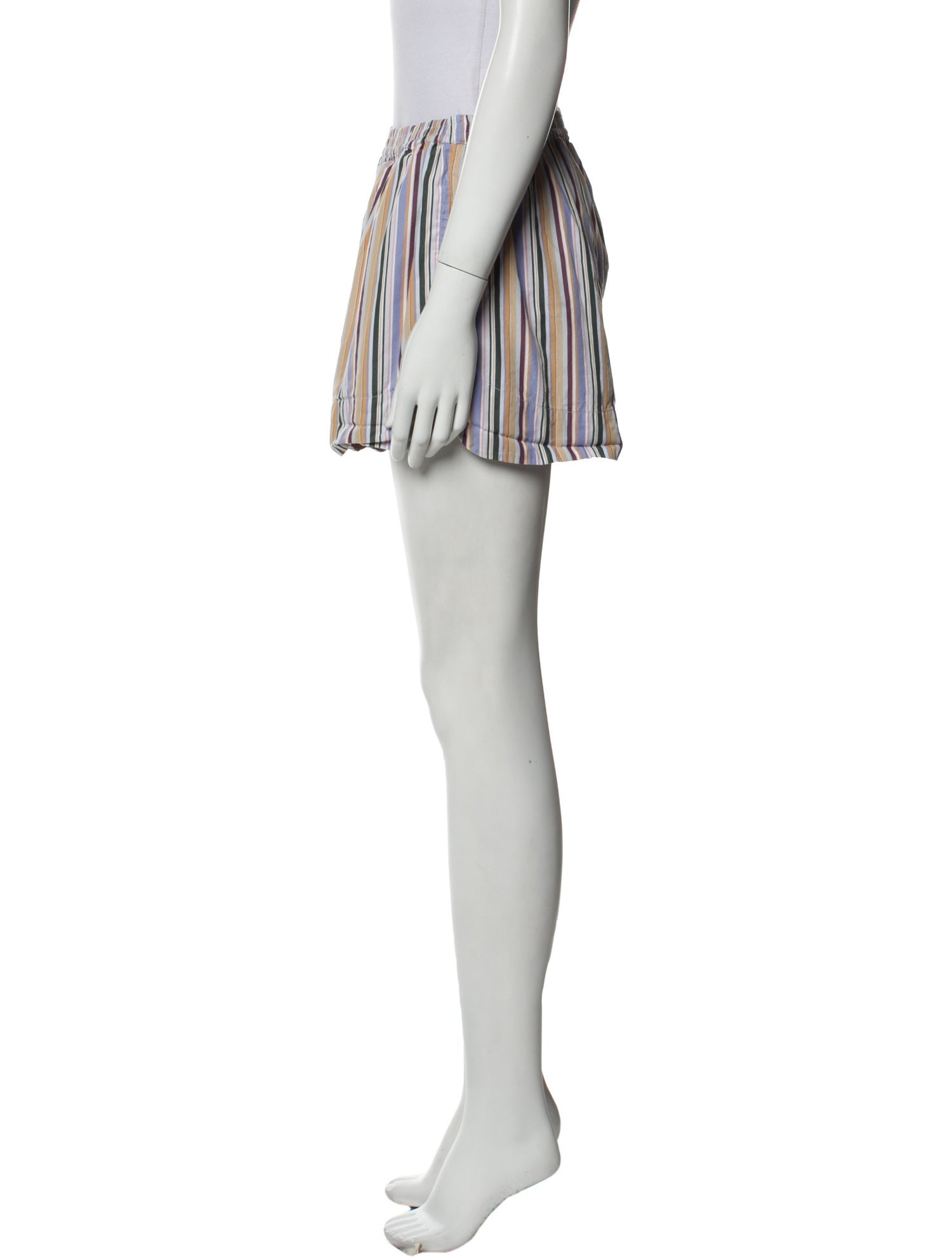 Faithfull The Brand Striped Mini Shorts