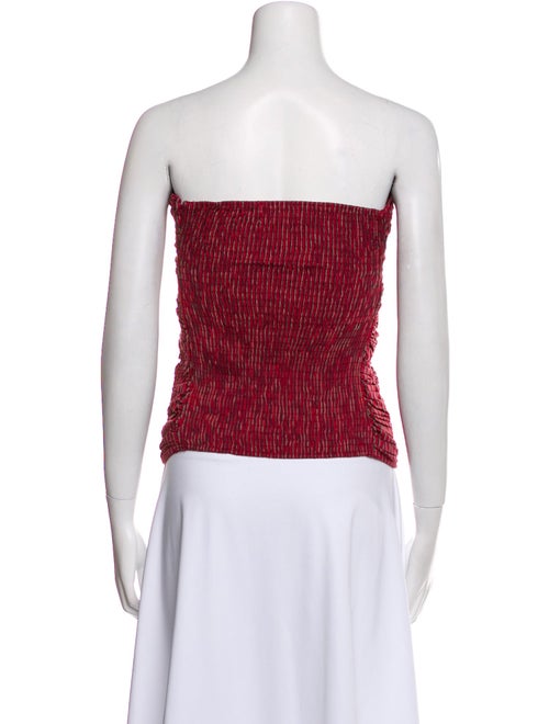 Faithfull The Brand Plaid Print Strapless Crop Top