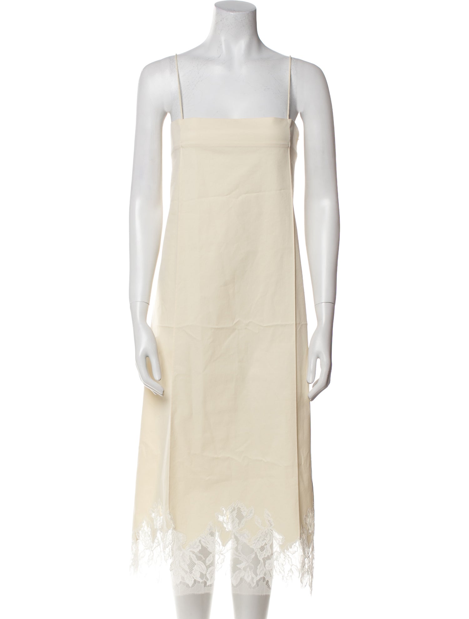 Faithfull The Brand Square Neckline Midi Length Dress