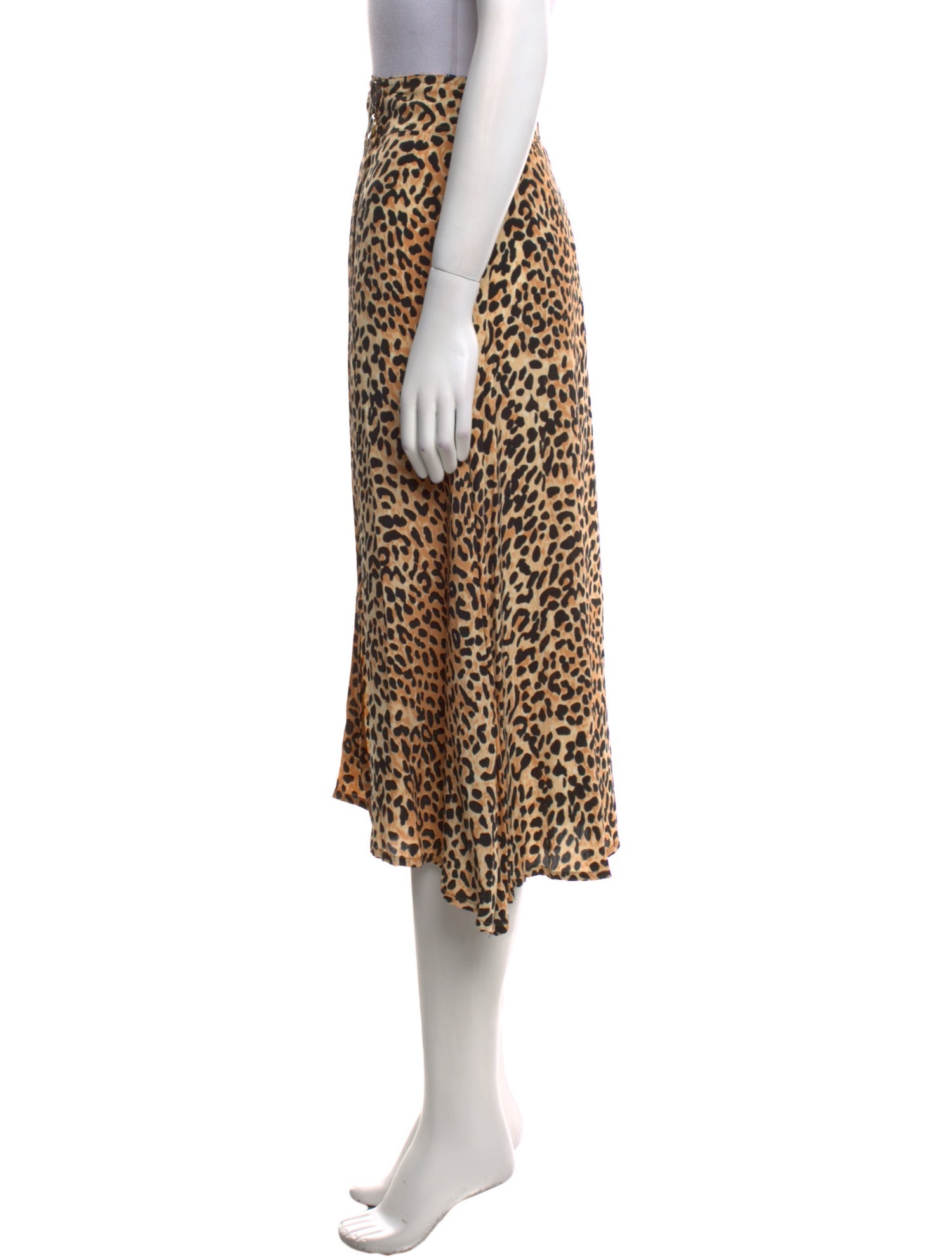 Faithfull The Brand Animal Print Midi Length Skirt
