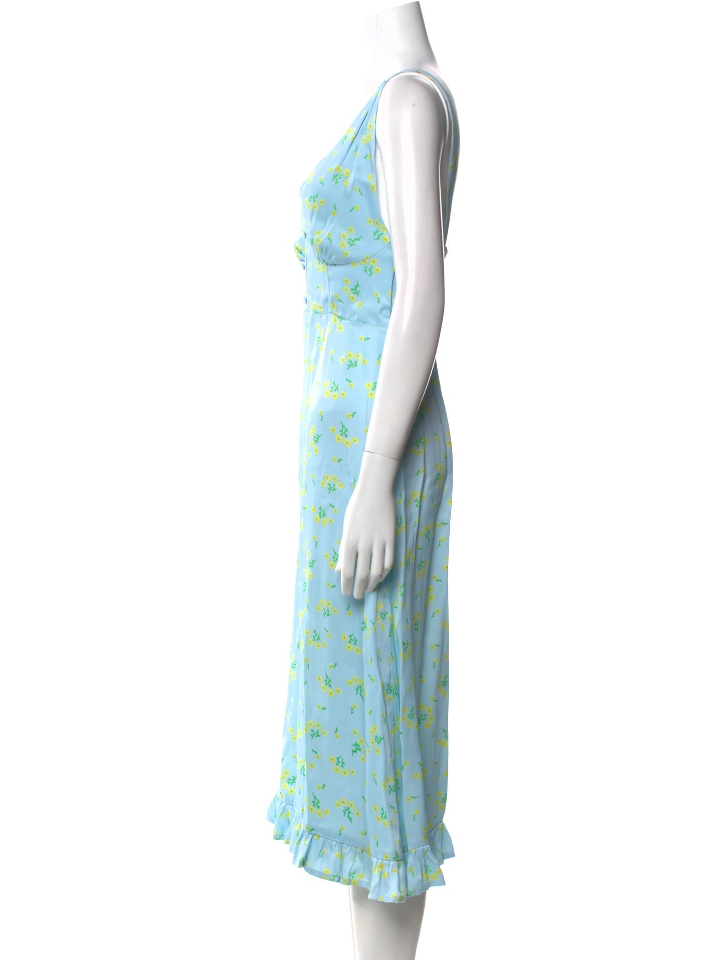 Faithfull The Brand Floral Print Midi Length Dress w/ Tags