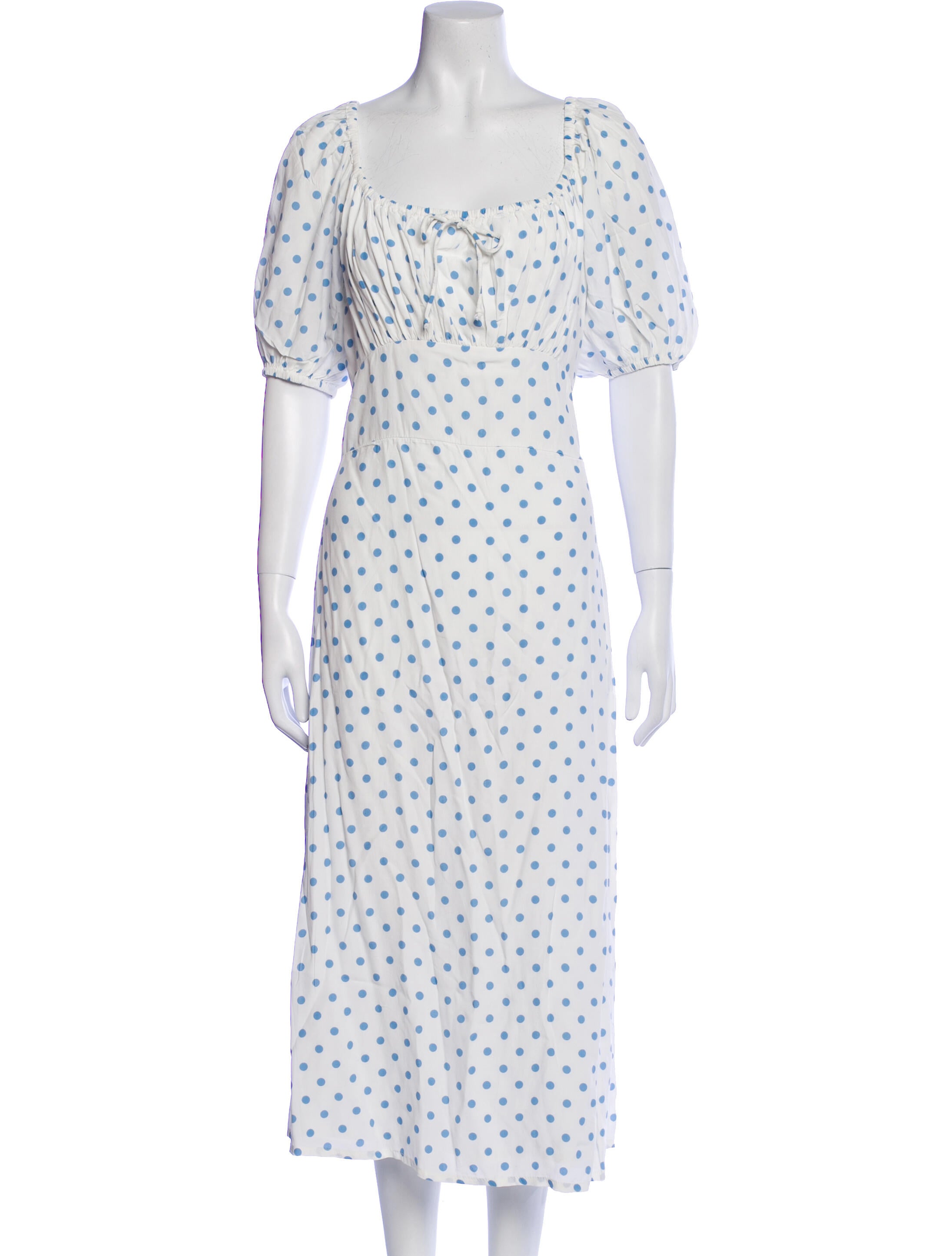Faithfull The Brand Polka Dot Print Midi Length Dress w/ Tags