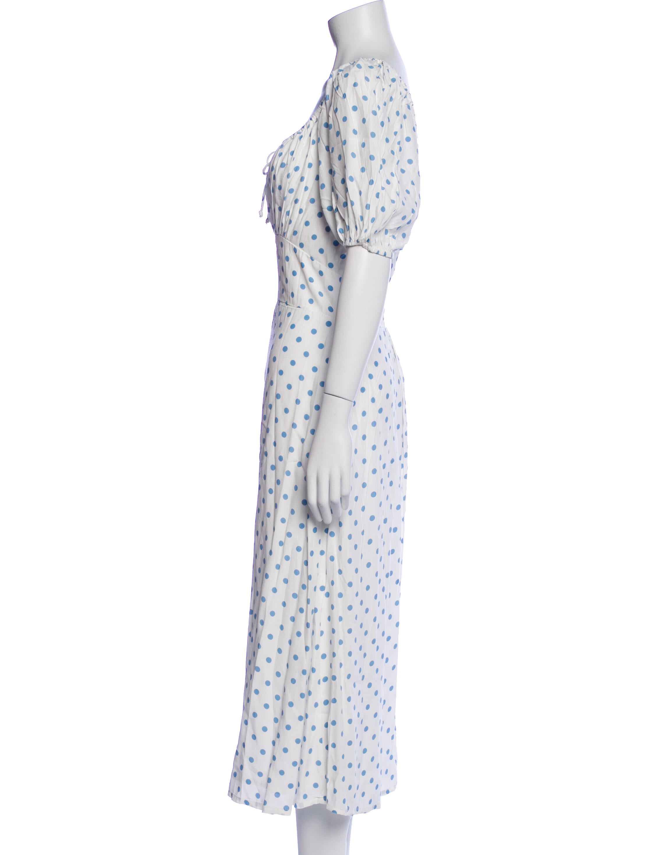 Faithfull The Brand Polka Dot Print Midi Length Dress w/ Tags