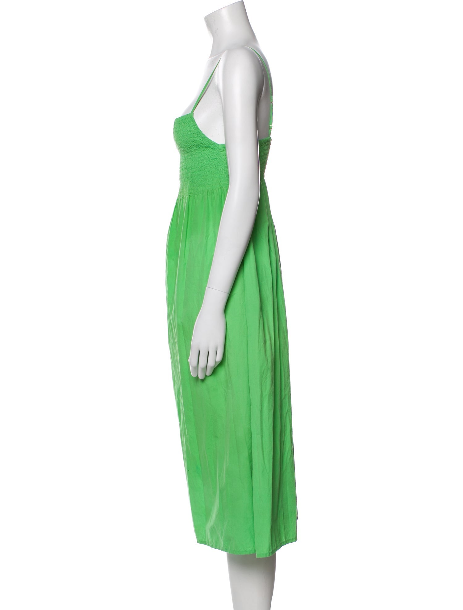 Faithfull The Brand Square Neckline Midi Length Dress