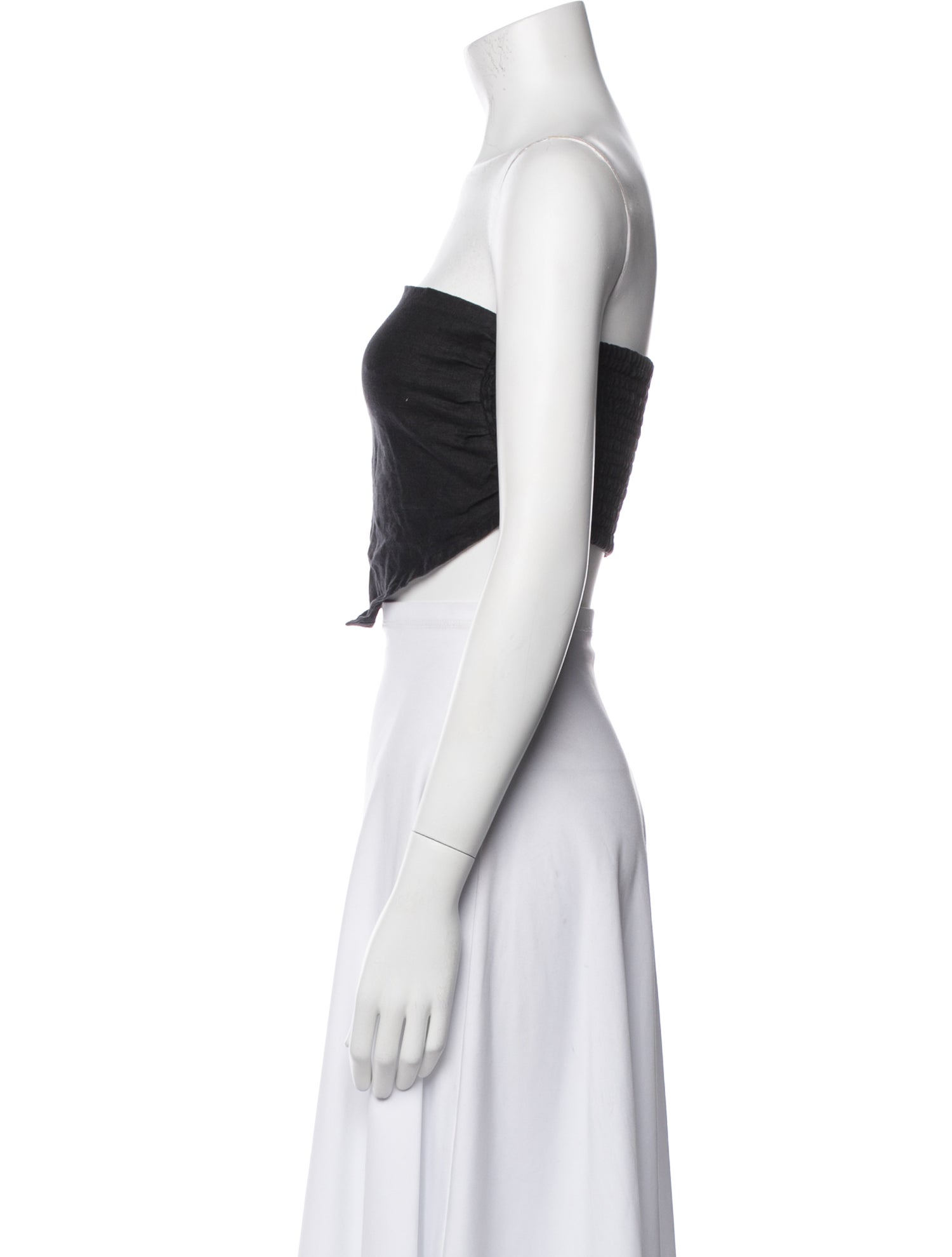 Faithfull The Brand Linen Strapless Crop Top