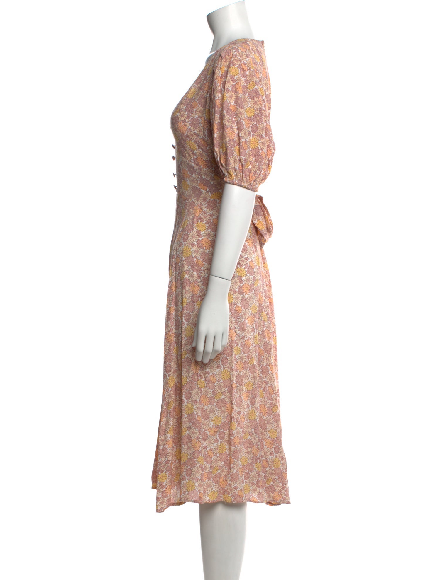 Faithfull The Brand Floral Print Midi Length Dress