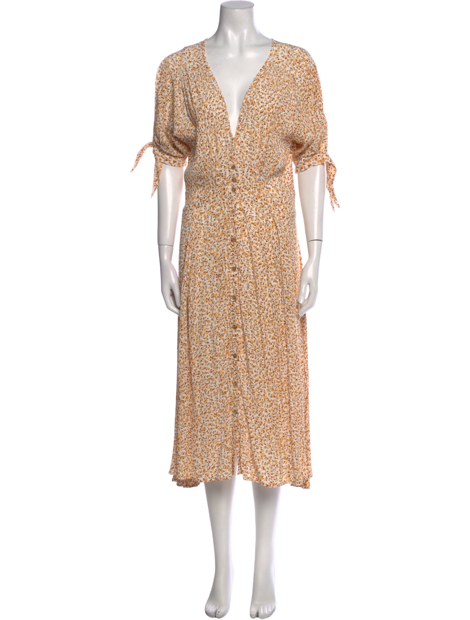 Faithfull The Brand Floral Print Midi Length Dress
