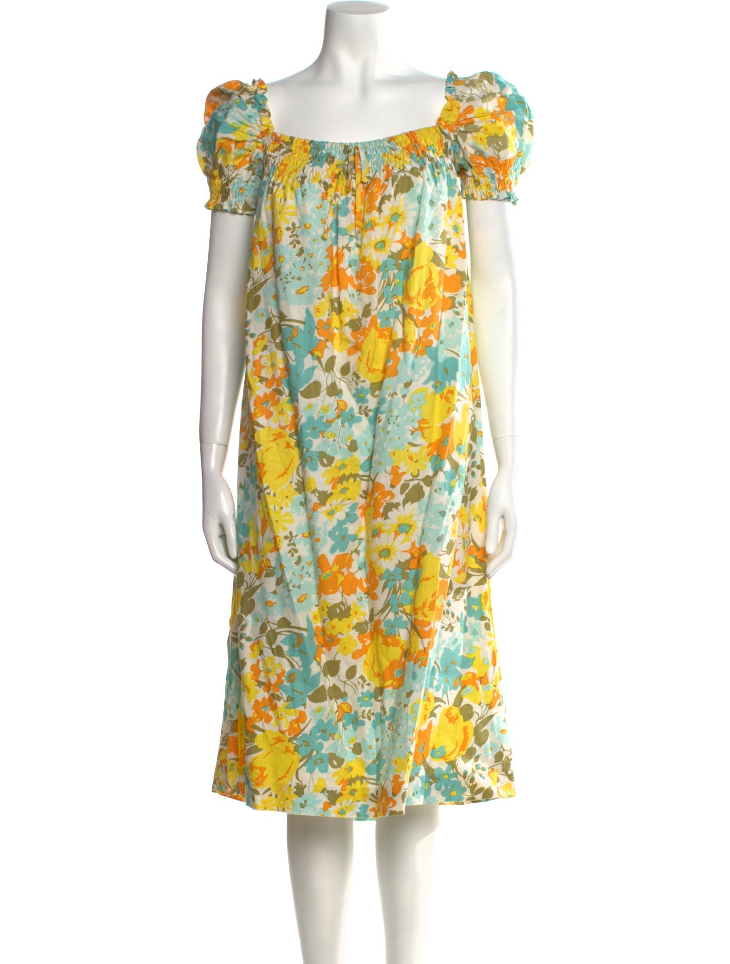 Faithfull The Brand Linen Knee-Length Dress