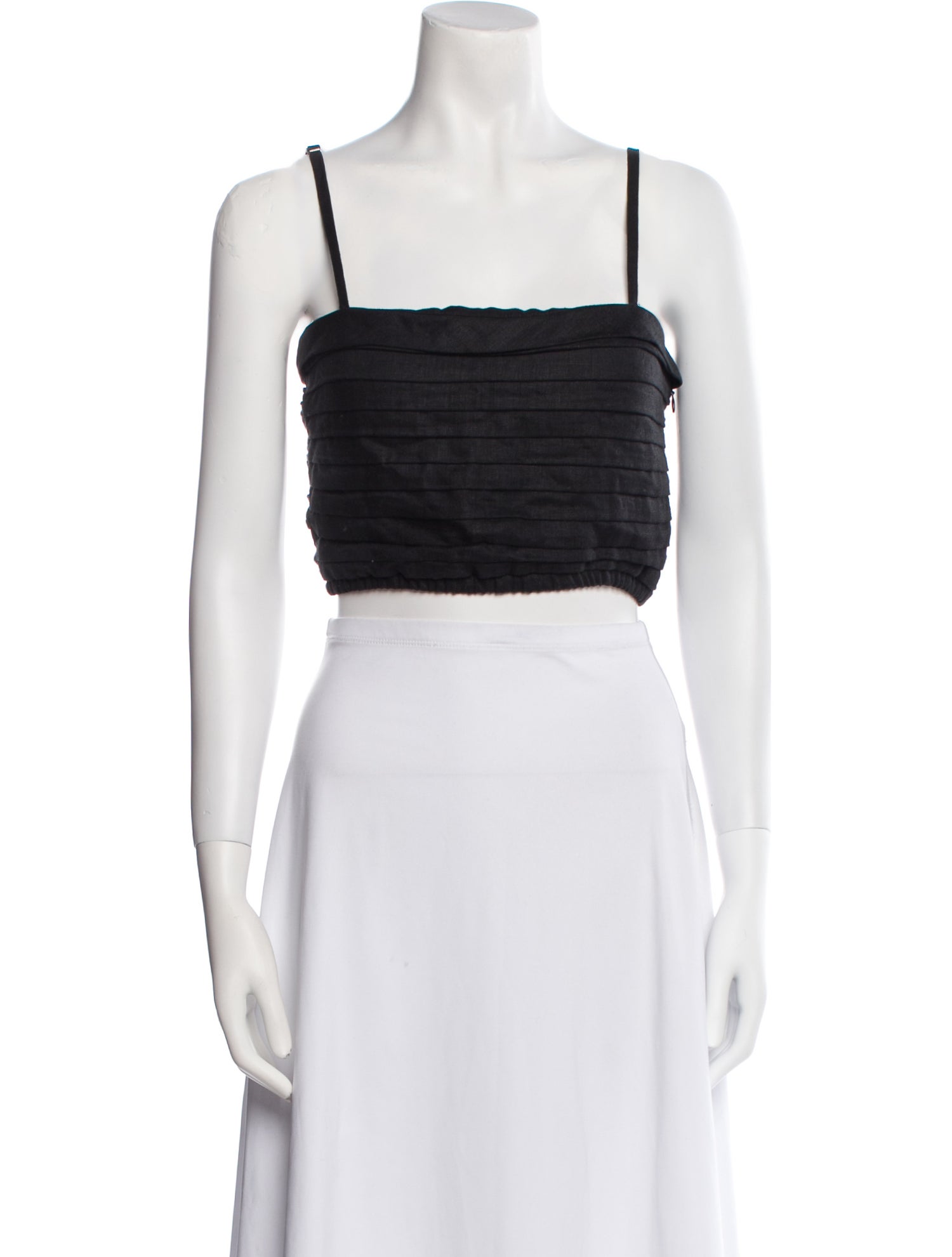 Faithfull The Brand Linen Square Neckline Crop Top