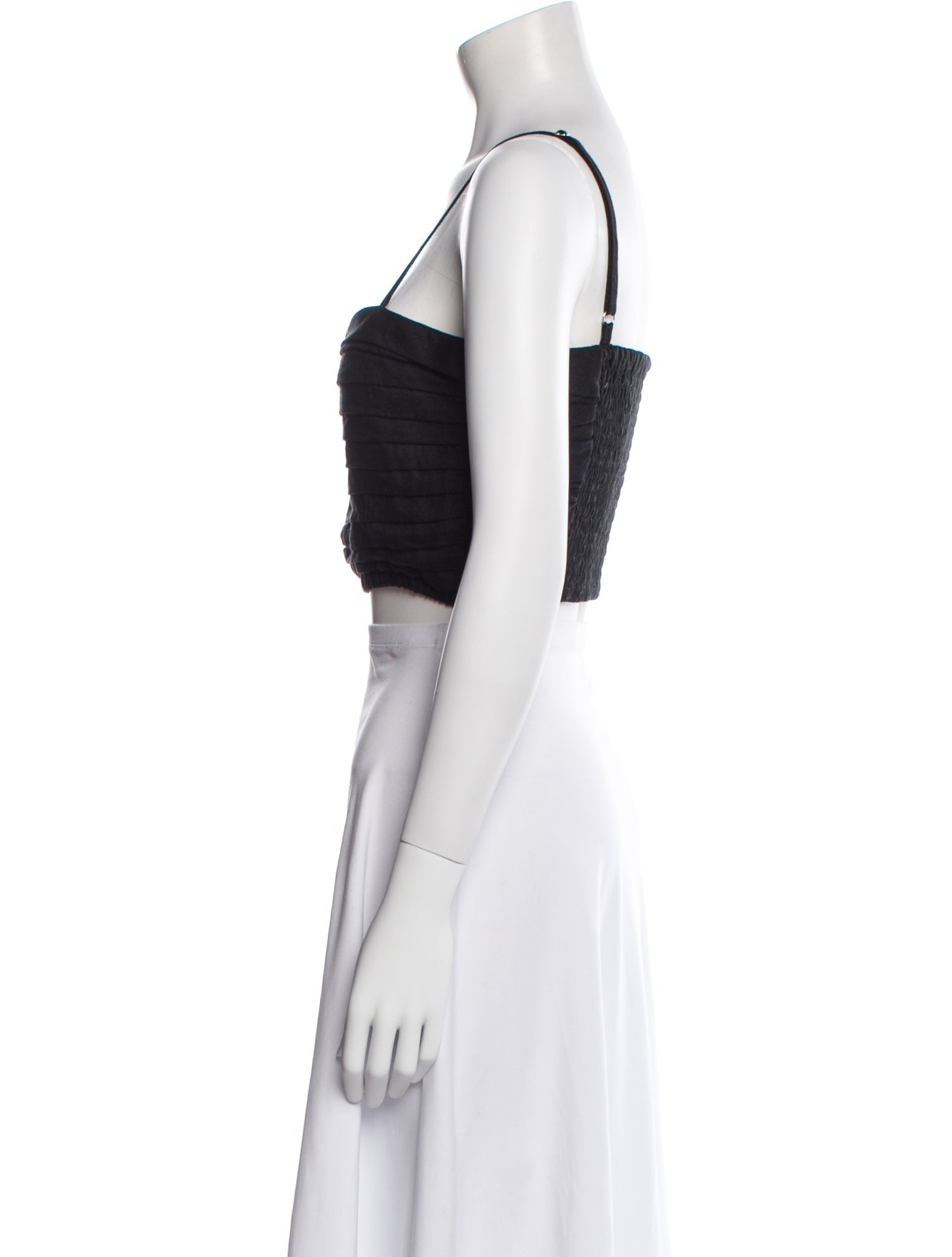 Faithfull The Brand Linen Square Neckline Crop Top