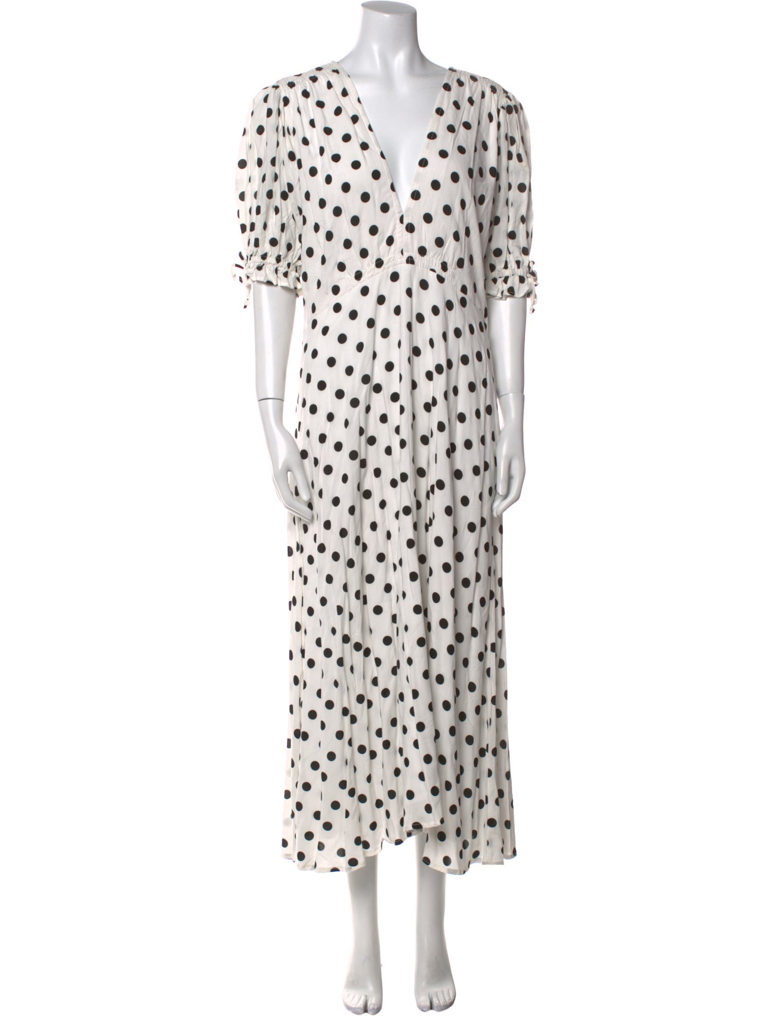 Faithfull The Brand Polka Dot Print Long Dress w/ Tags