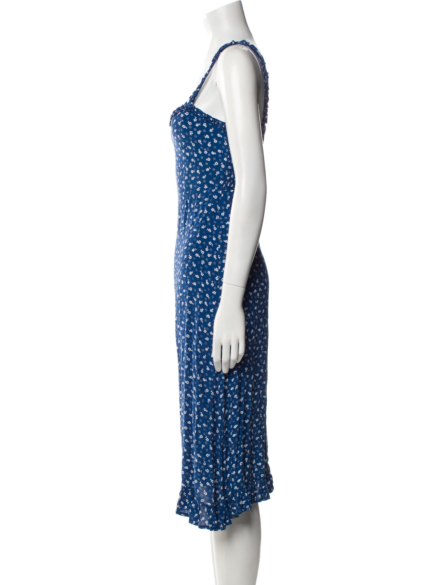 Faithfull The Brand Floral Print Knee-Length Dress