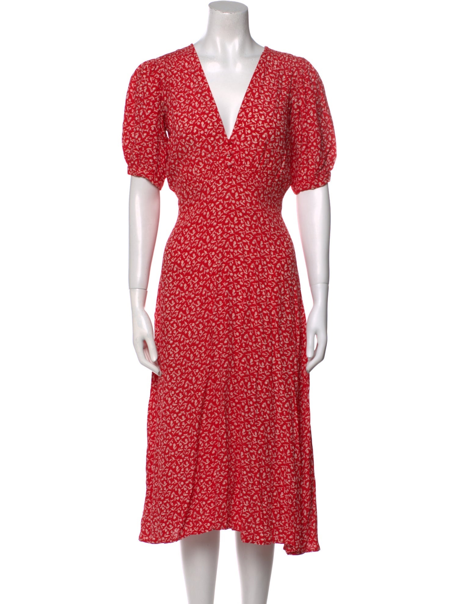 Faithfull The Brand Floral Print Midi Length Dress