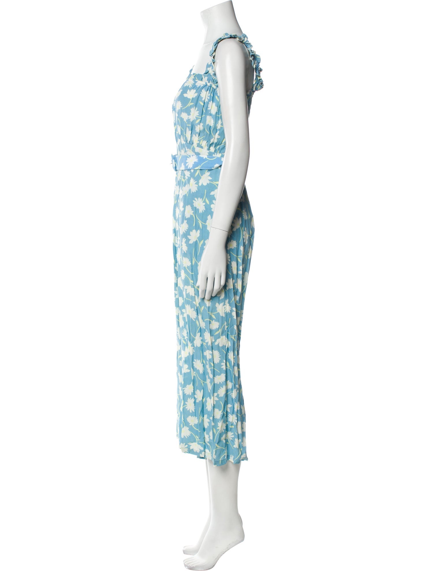 Faithfull The Brand Floral Print Square Neckline Jumpsuit