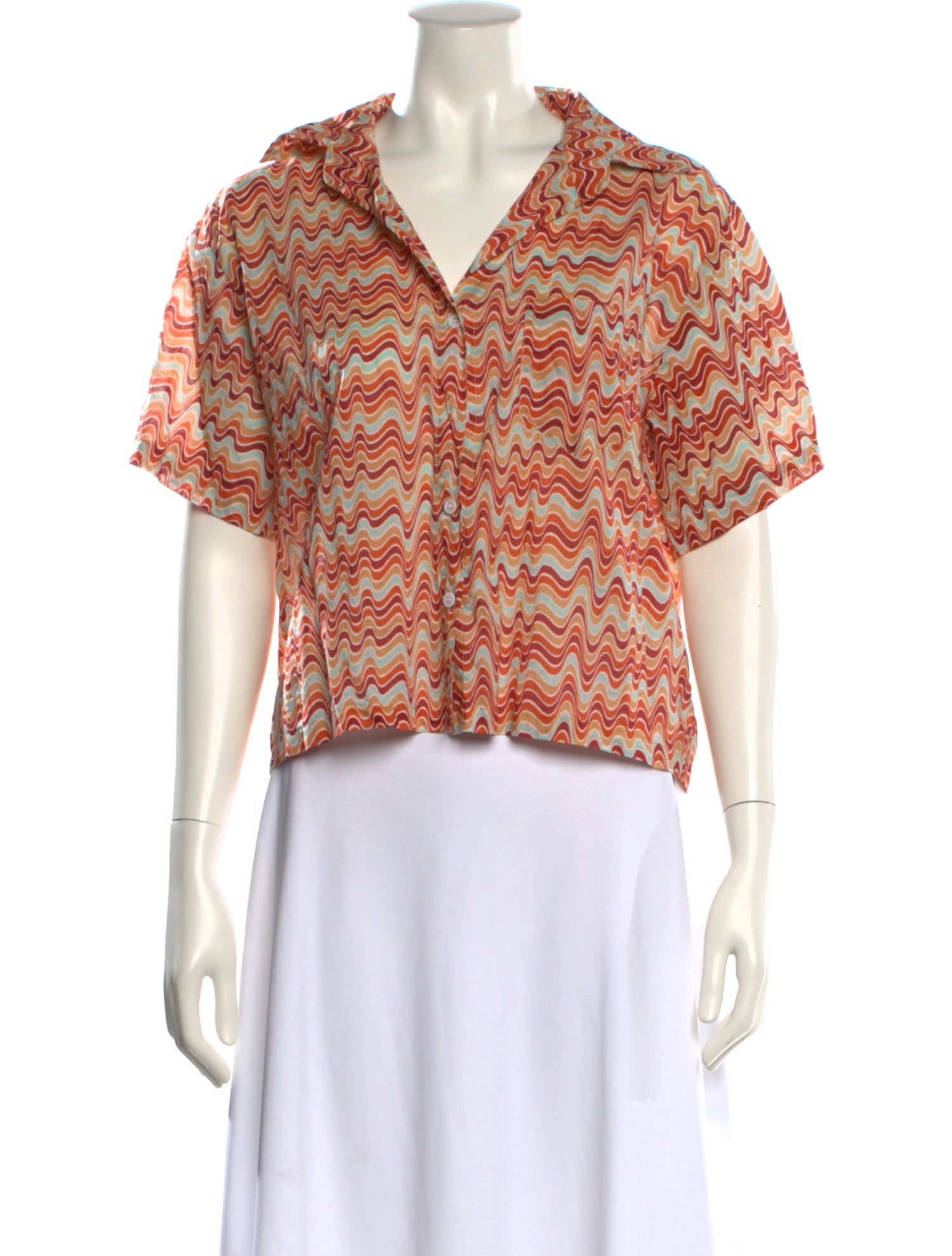 Faithfull The Brand Striped Short Sleeve Crop Top