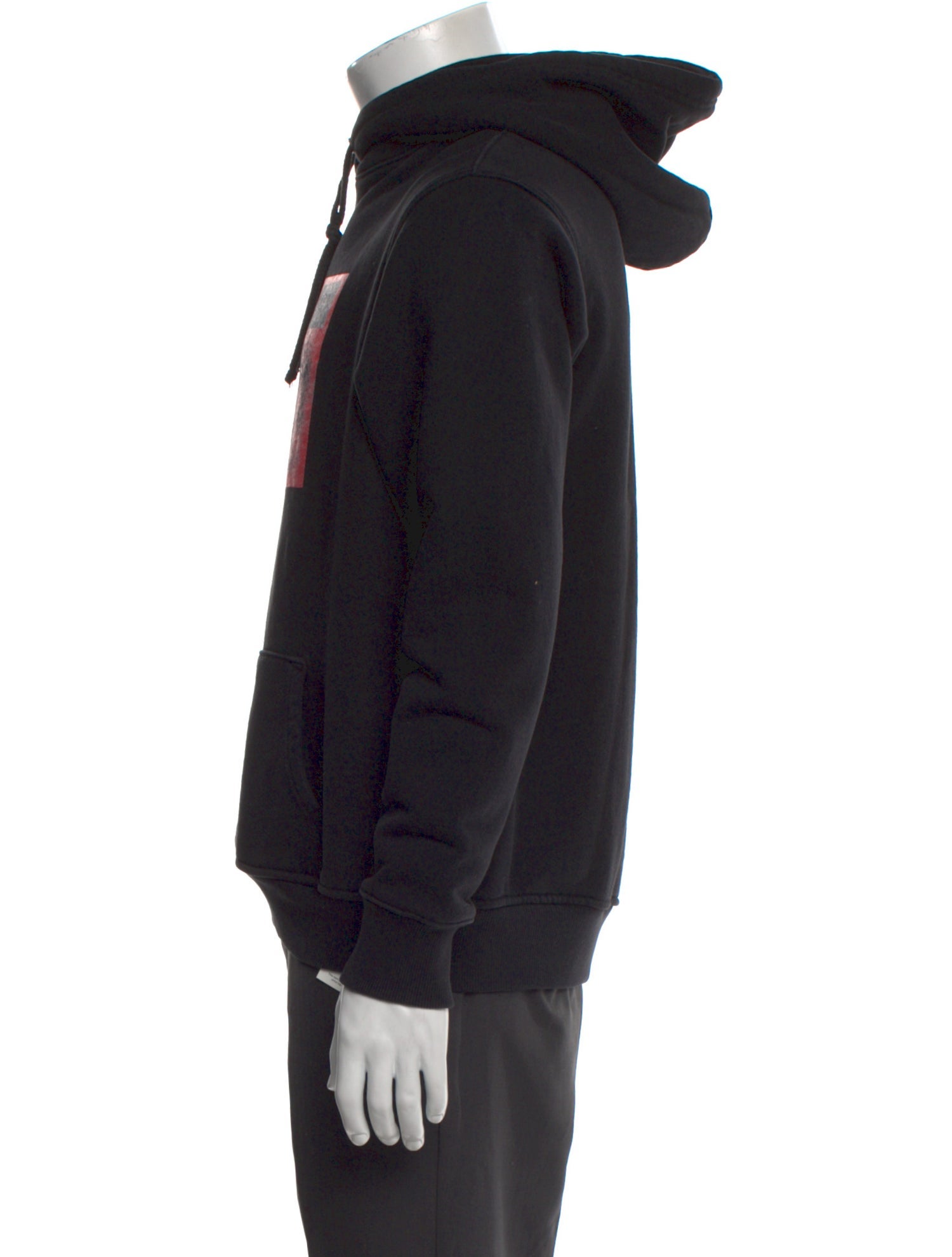 424 Graphic Print V-Neck Hoodie