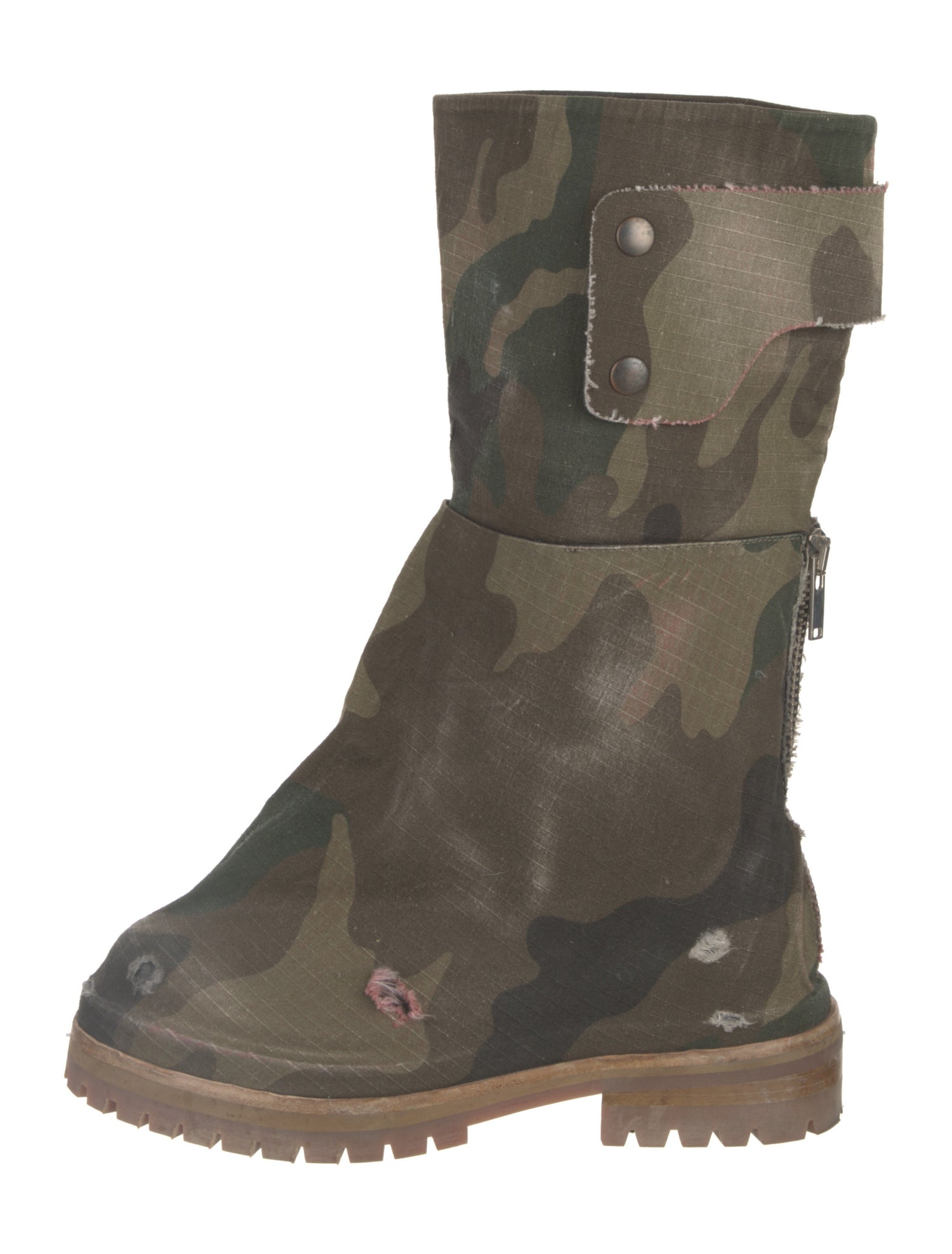 424 Canvas Camouflage Print Boots