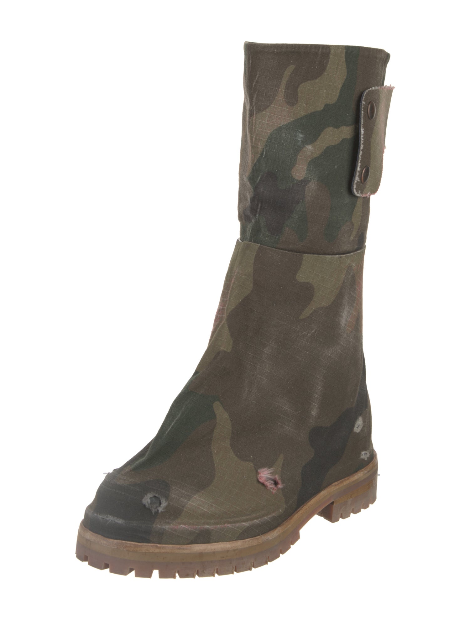 424 Canvas Camouflage Print Boots